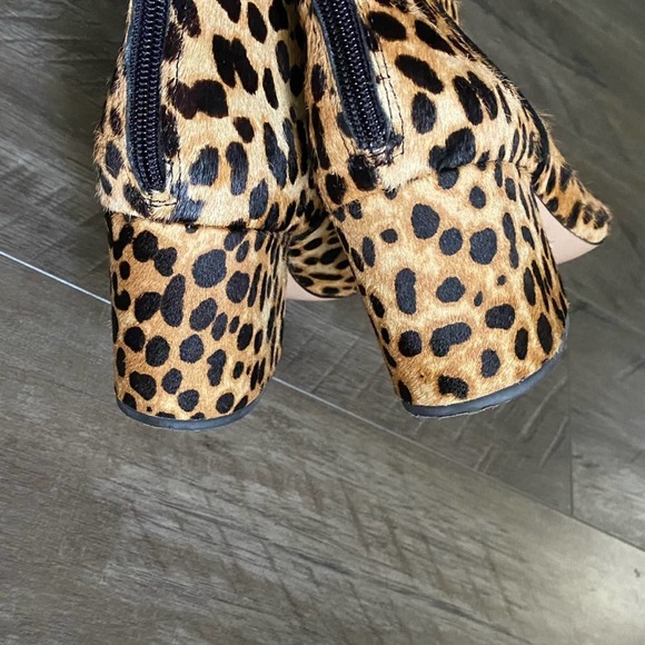 J.Crew Sadie Calf Hair leopard bootie 6.5 NWOB back zipper - Picture 9 of 9